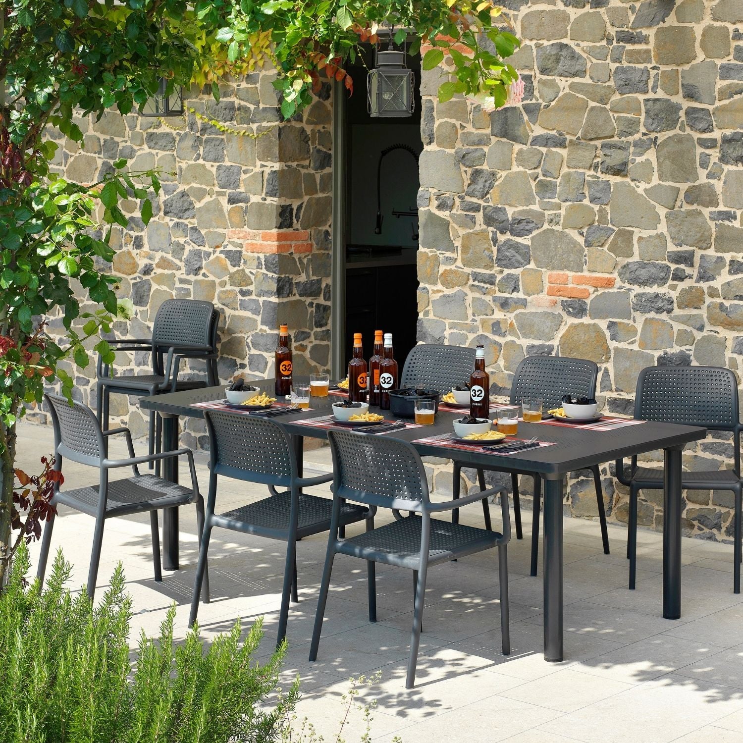 Nardi Bora Outdoor Resin Dining Armchair - Image 10