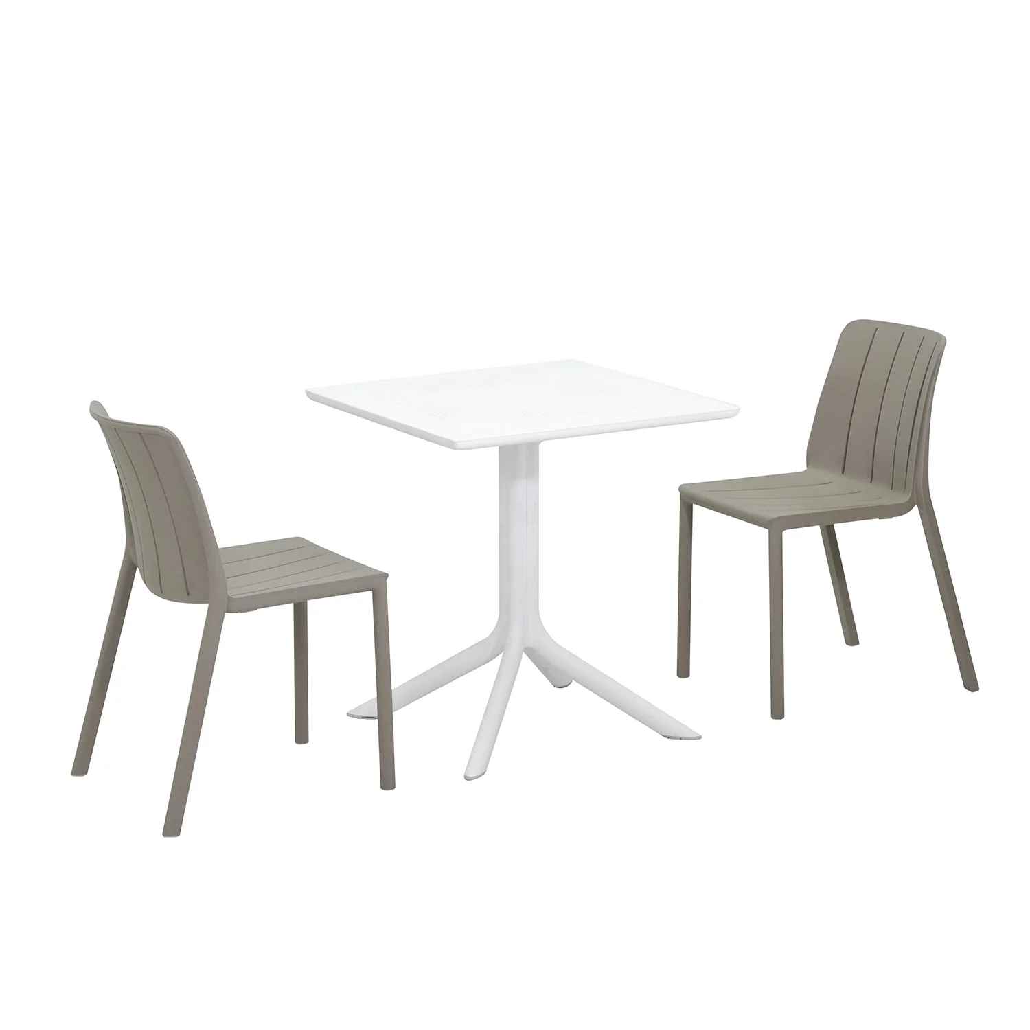 Nardi Clip Table Tiberina Armless Chair Outdoor Dining Setting - Image 3