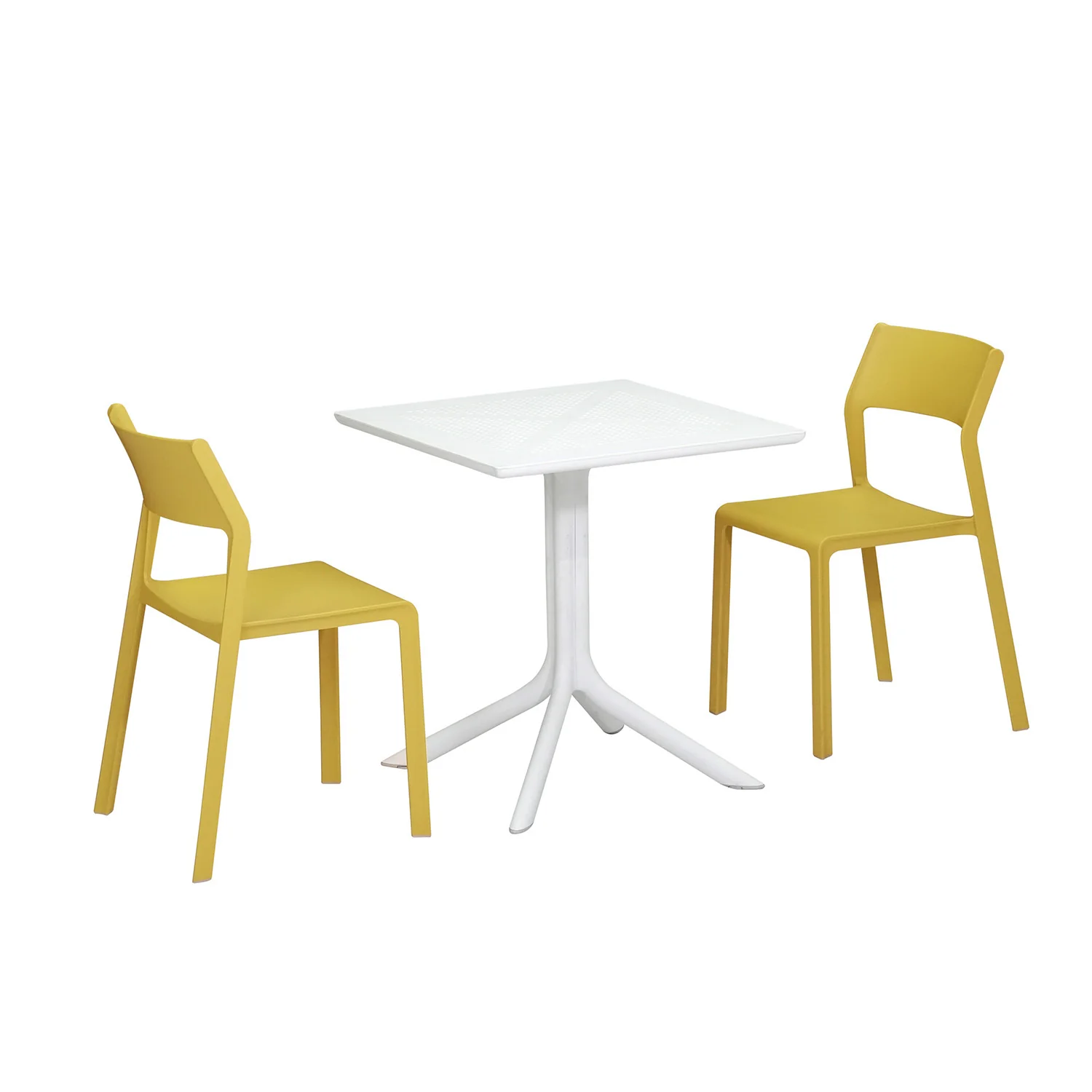 Nardi Clip Table Trill Armless Chair Outdoor Dining Setting