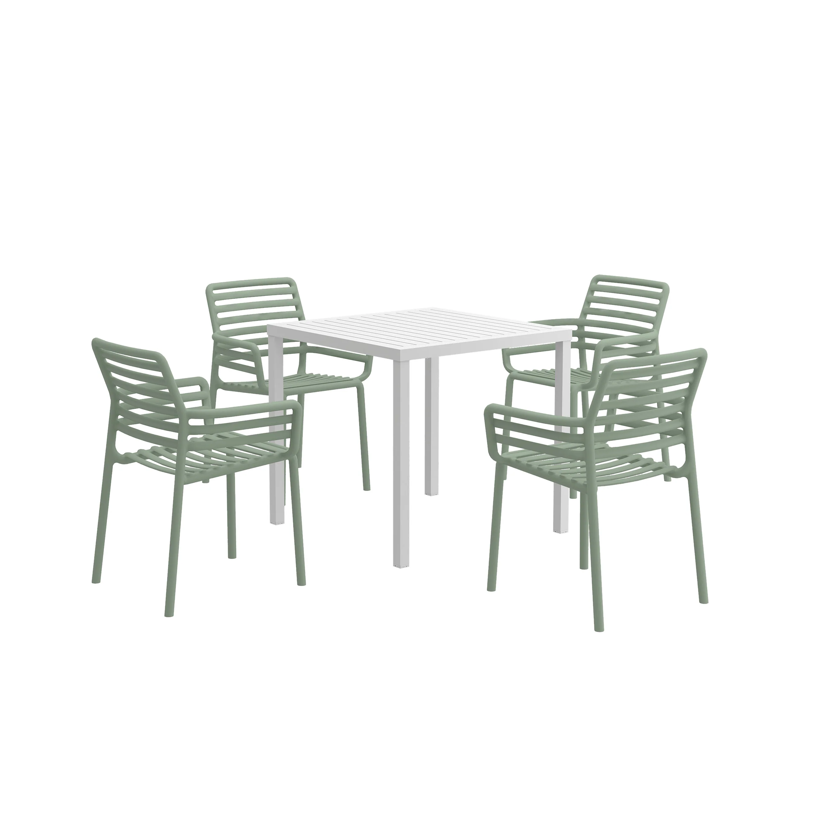 Nardi Cube 80 cm Table Doga Armchair Outdoor Dining Setting - Image 16