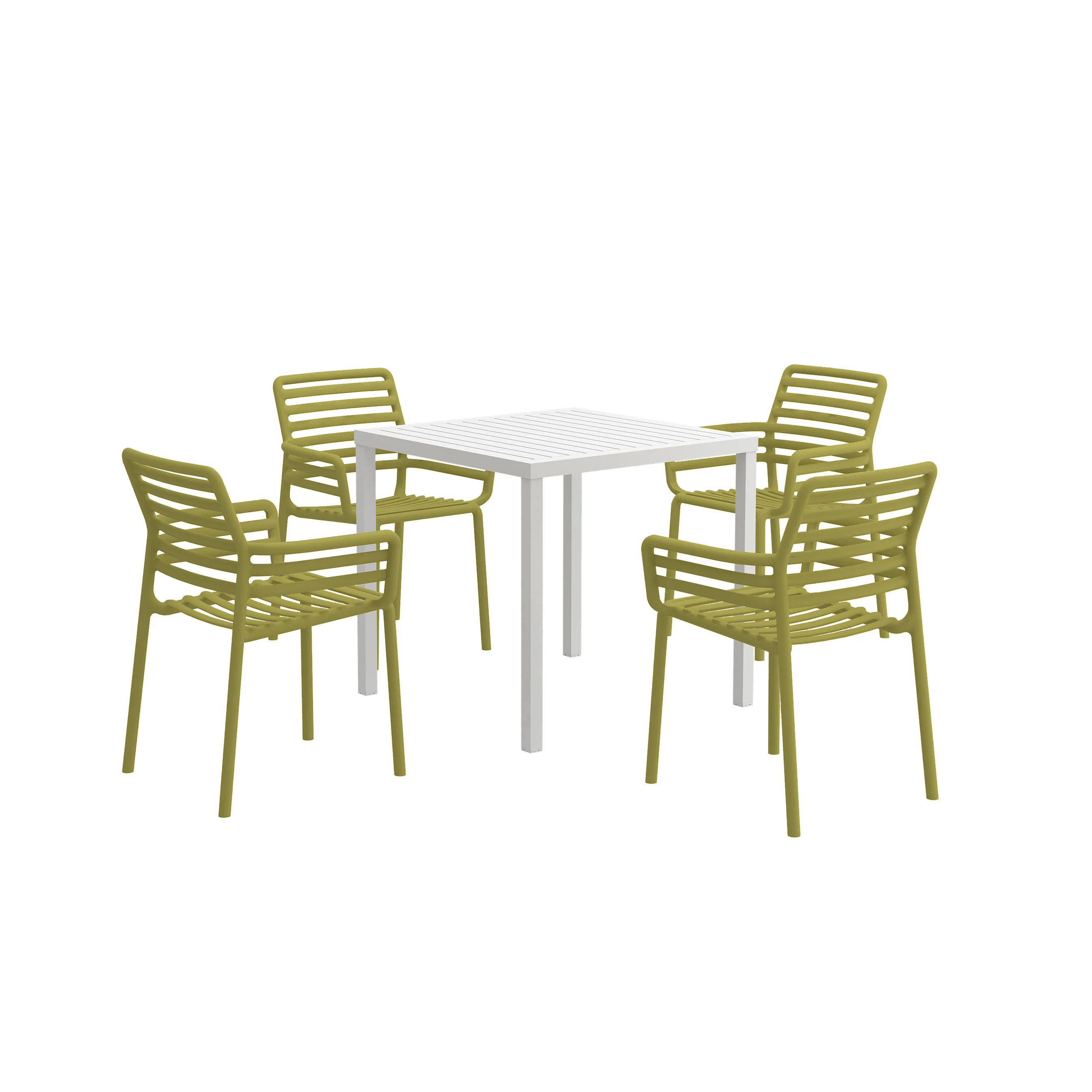 Nardi Cube 80 cm Table Doga Armchair Outdoor Dining Setting - Image 18