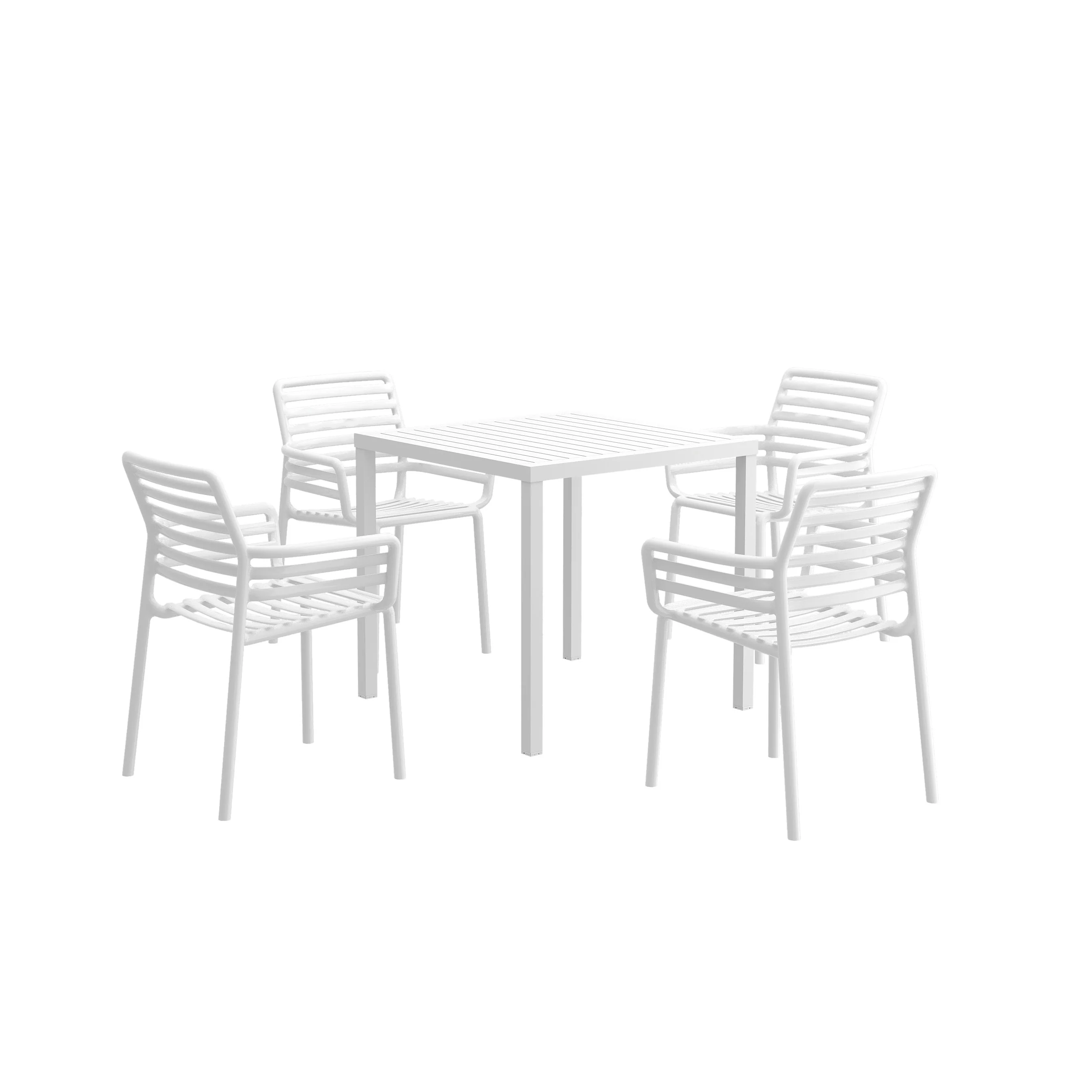 Nardi Cube 80 cm Table Doga Armchair Outdoor Dining Setting - Image 23