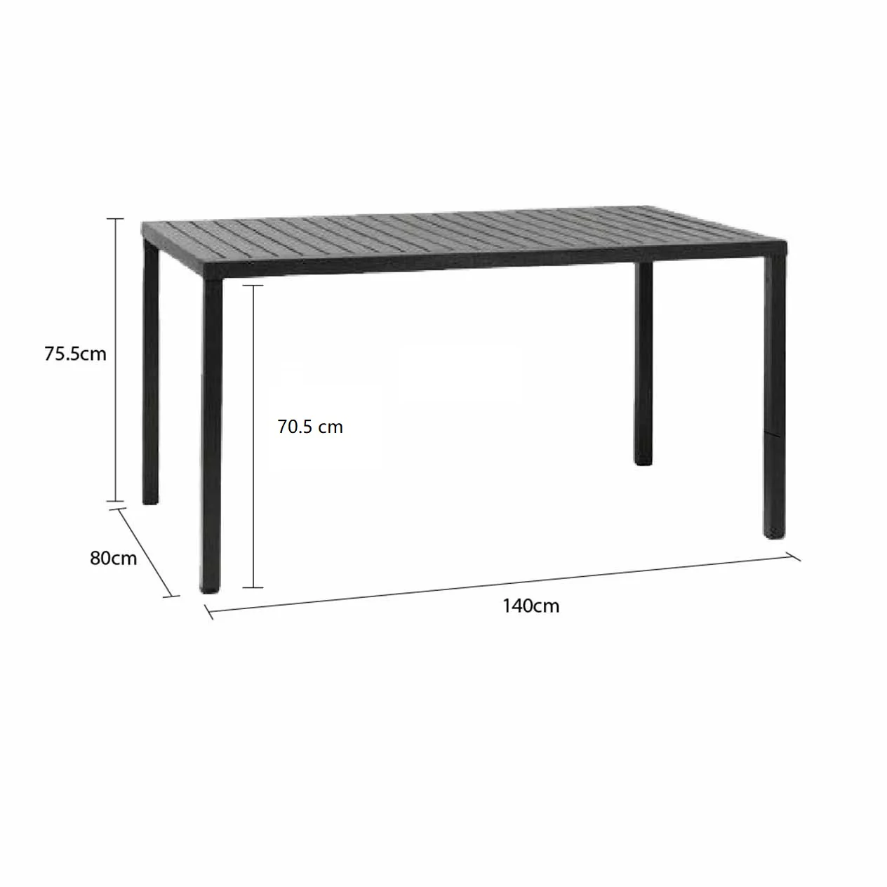 Nardi Cube Outdoor Resin Dining Table 140 cm - Image 7