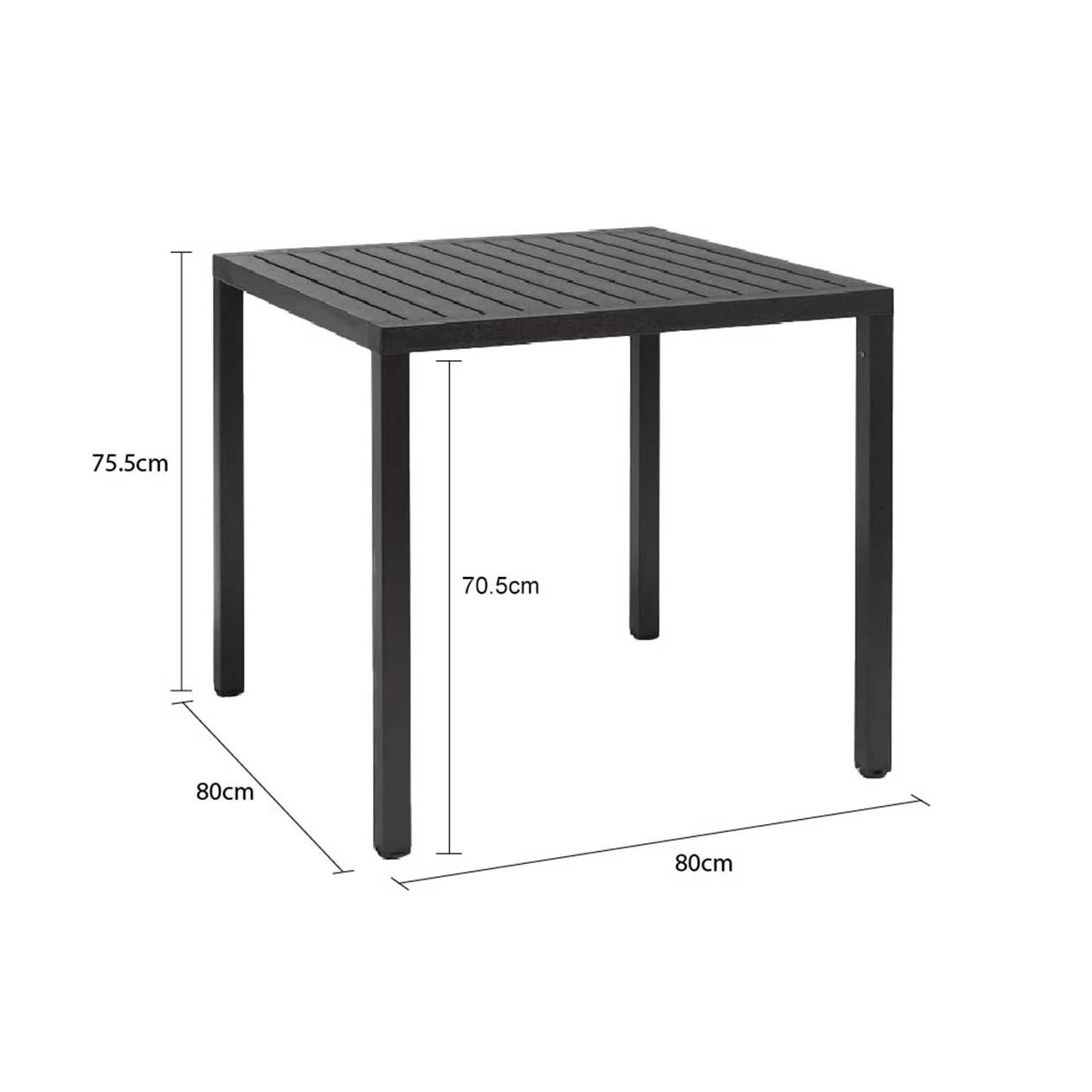 Nardi Cube Outdoor Resin Square Dining Table 80 cm - Image 9