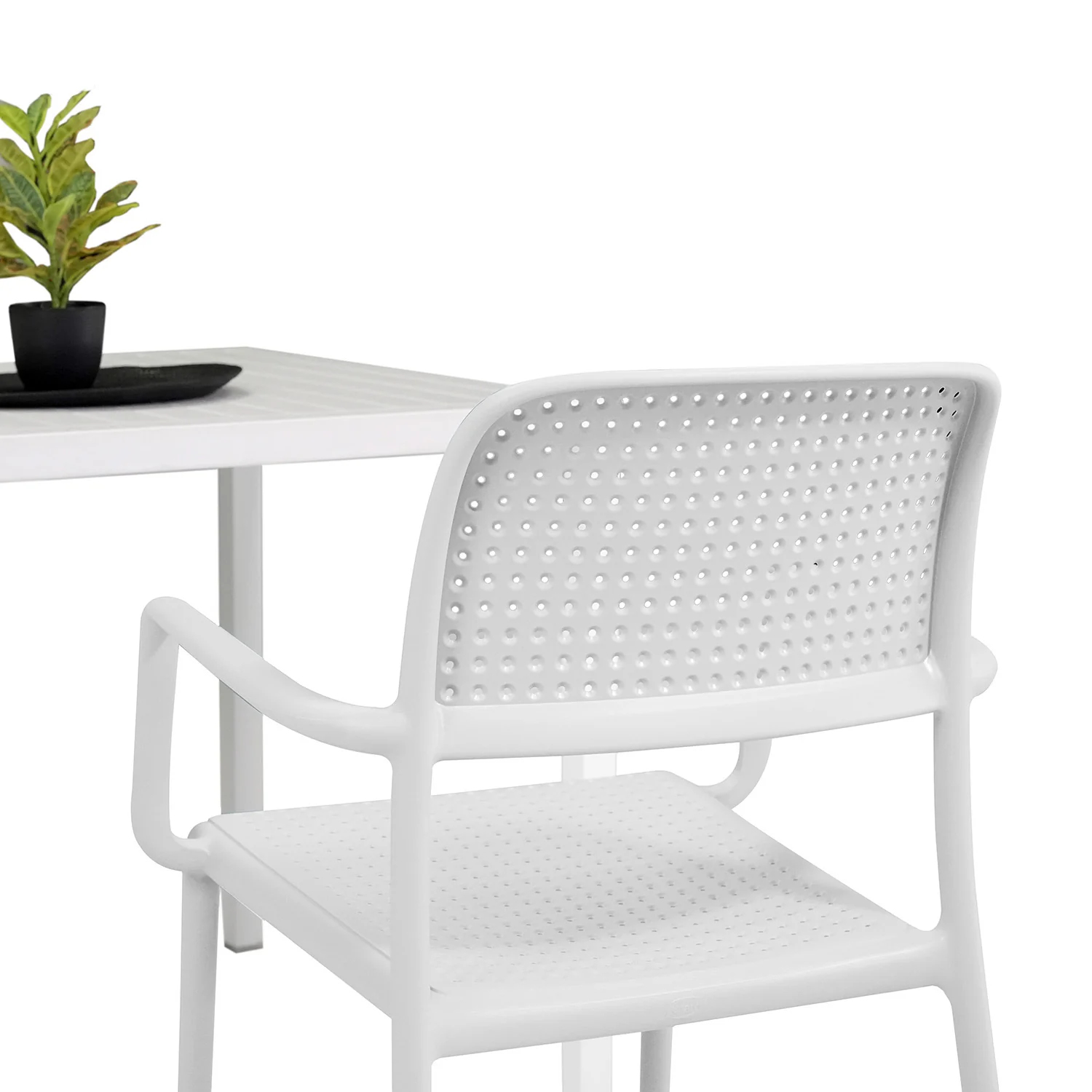 Nardi Cube 80 cm Table Bora Armchair Outdoor Dining Setting - Image 6