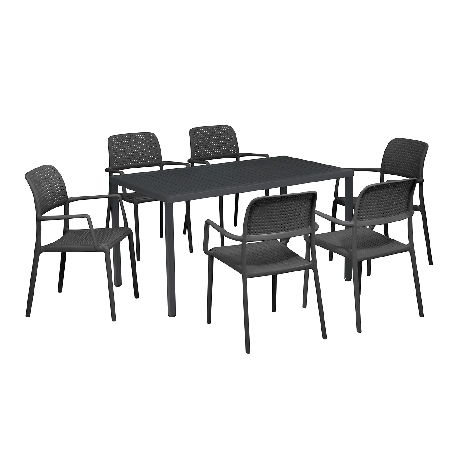 Nardi Cube 140 cm Table Bora Armchair Outdoor Dining Setting - Image 3