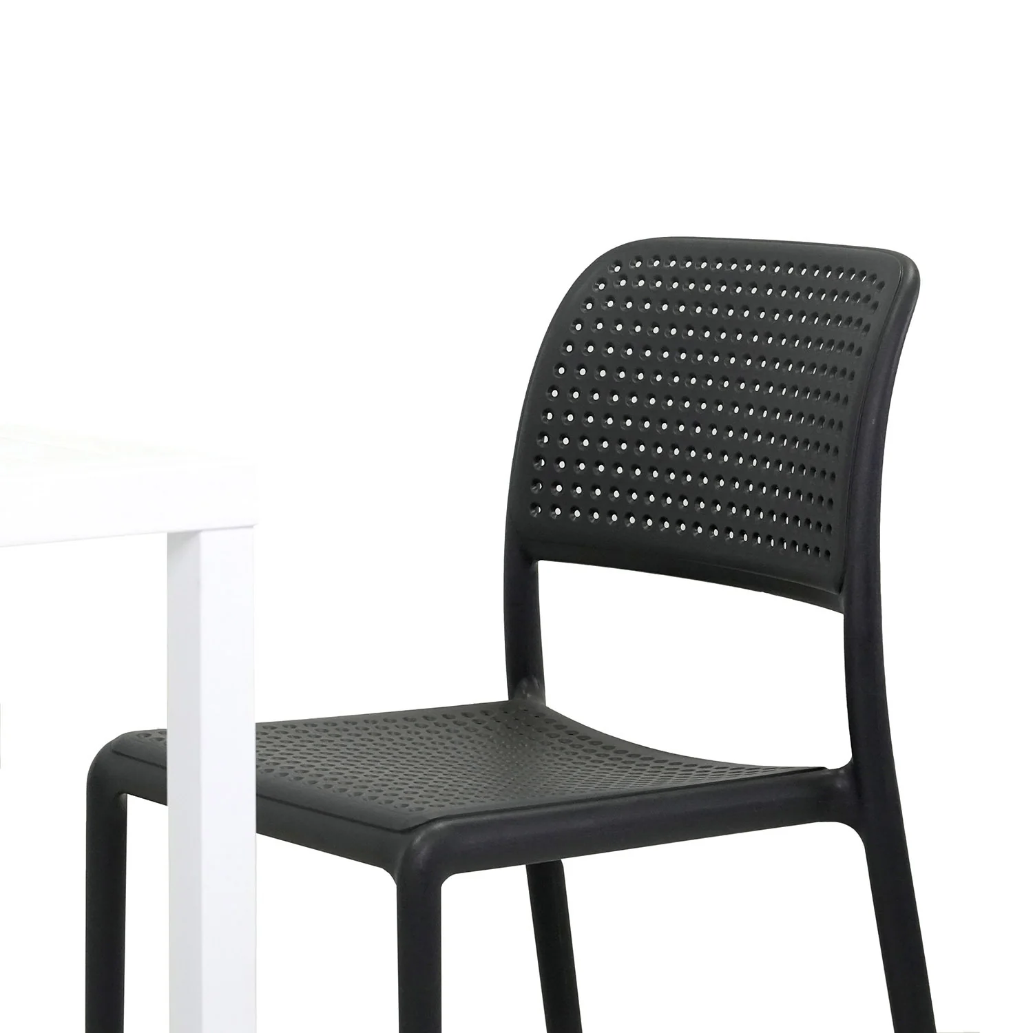 Nardi Cube 80 cm Table Bora Armless Chair Outdoor Dining Setting - Image 4