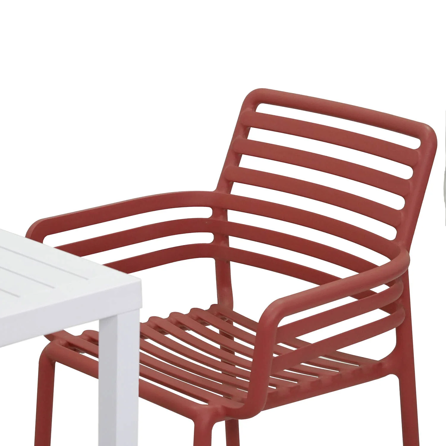 Nardi Cube 80 cm Table Doga Armchair Outdoor Dining Setting - Image 4