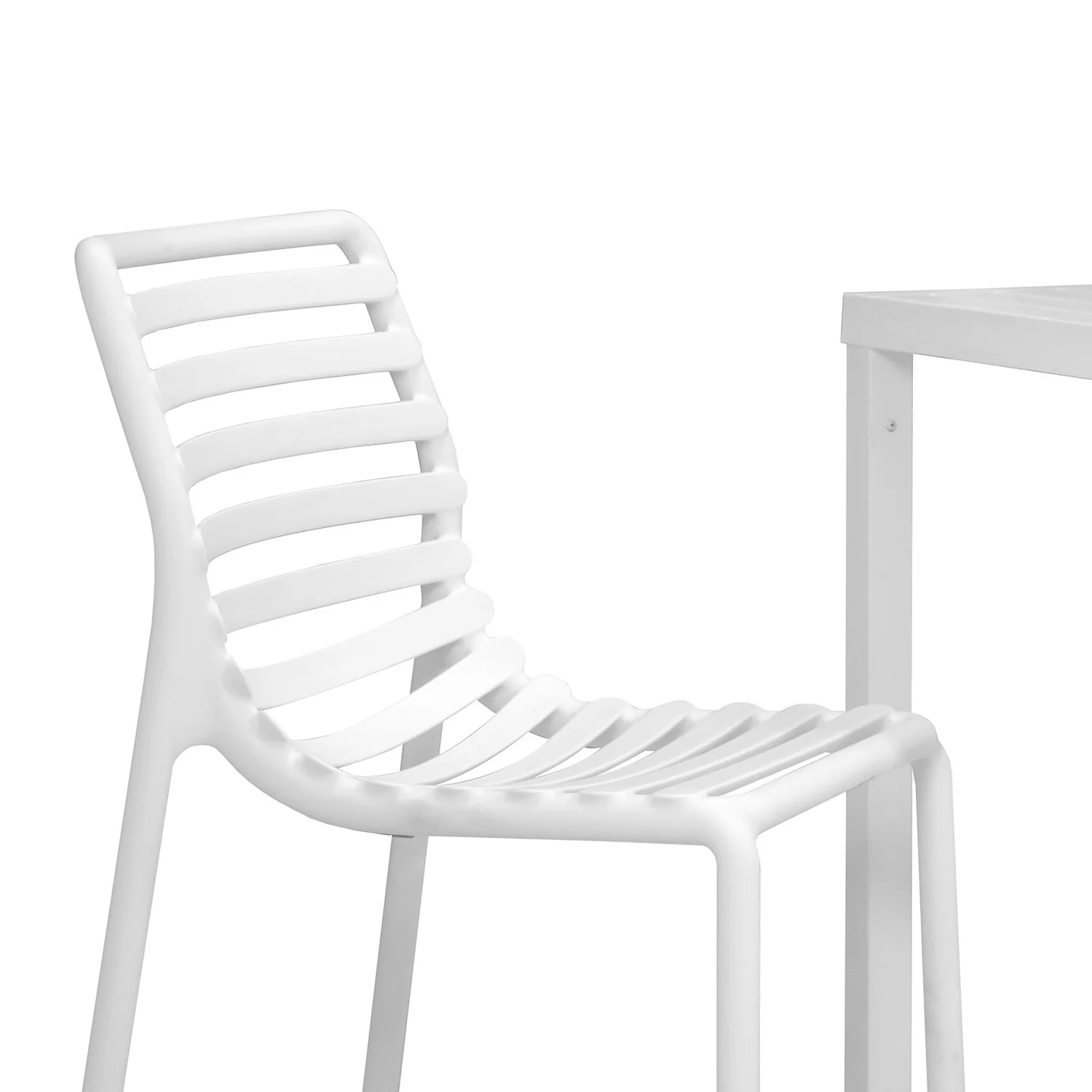 Nardi Cube 80 cm Table Doga Armless Outdoor Dining Setting - Image 4