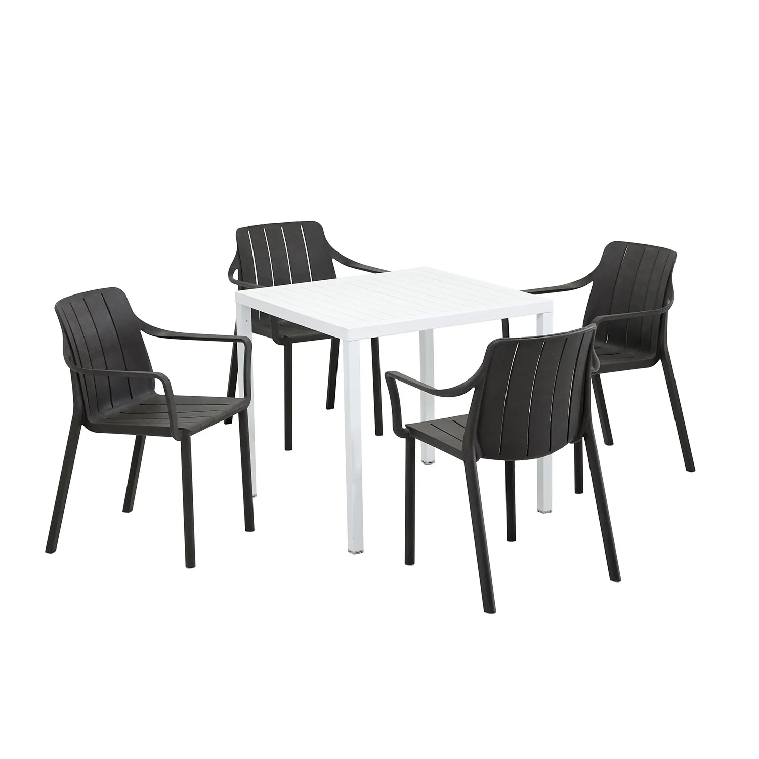 Nardi Cube 80 cm Table Tiberina Armchair Outdoor Dining Setting - Image 3