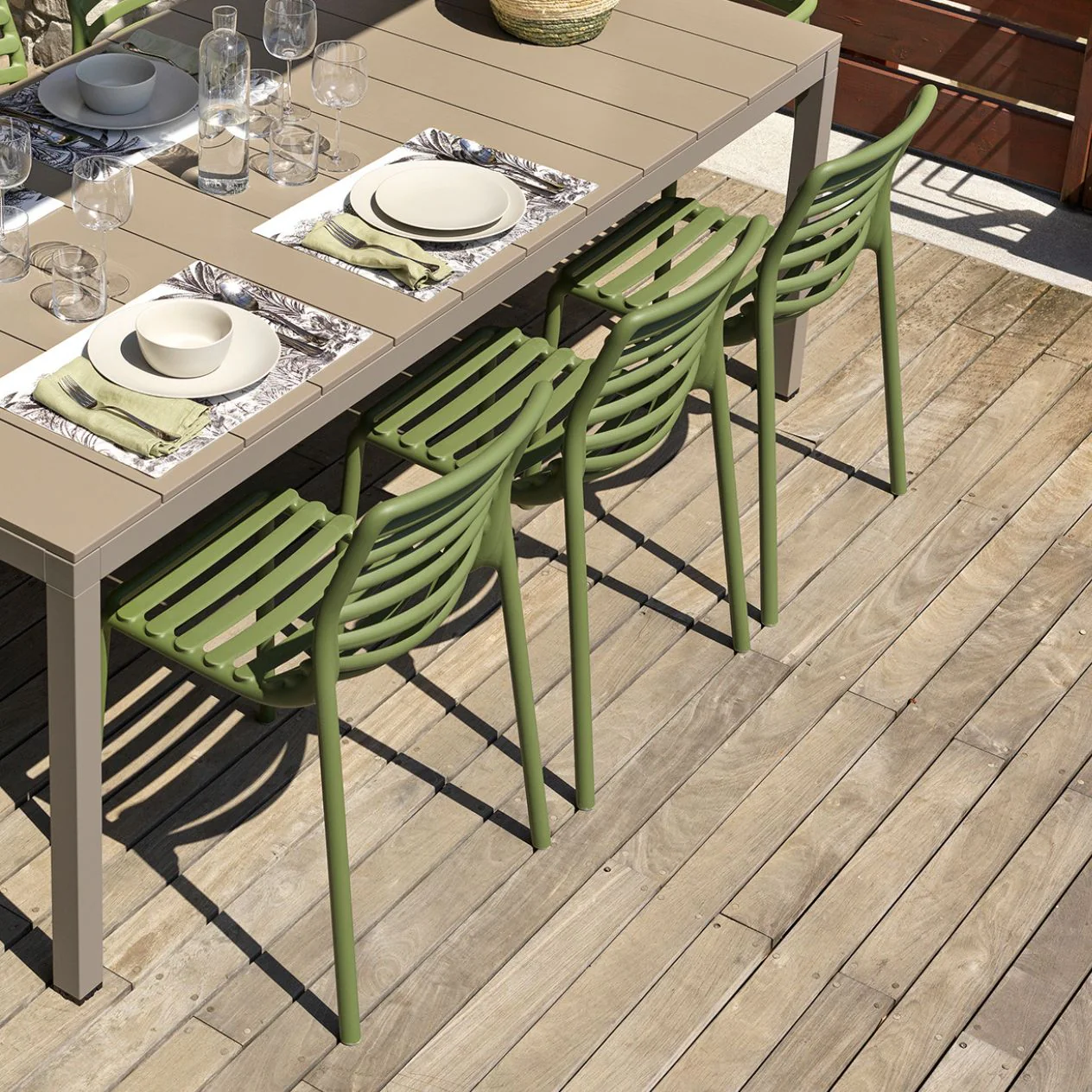 Nardi Doga Outdoor Resin Armless Dining Chair - Image 6