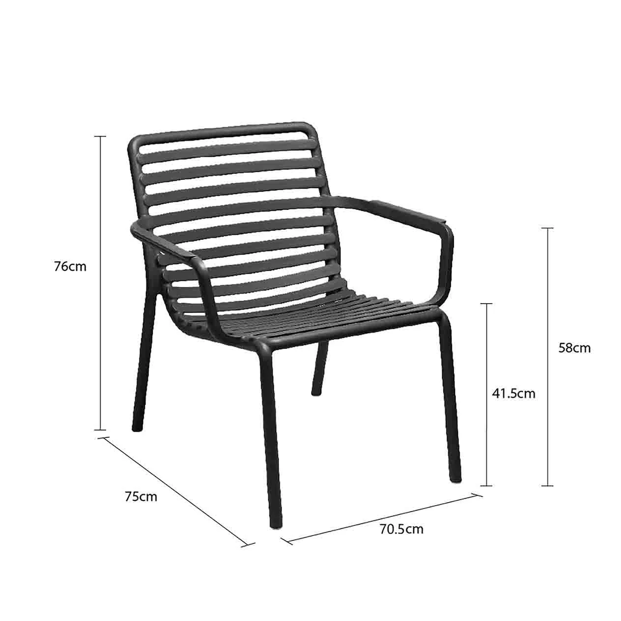 Nardi Doga Outdoor Resin Balcony Relax Chair - Image 43