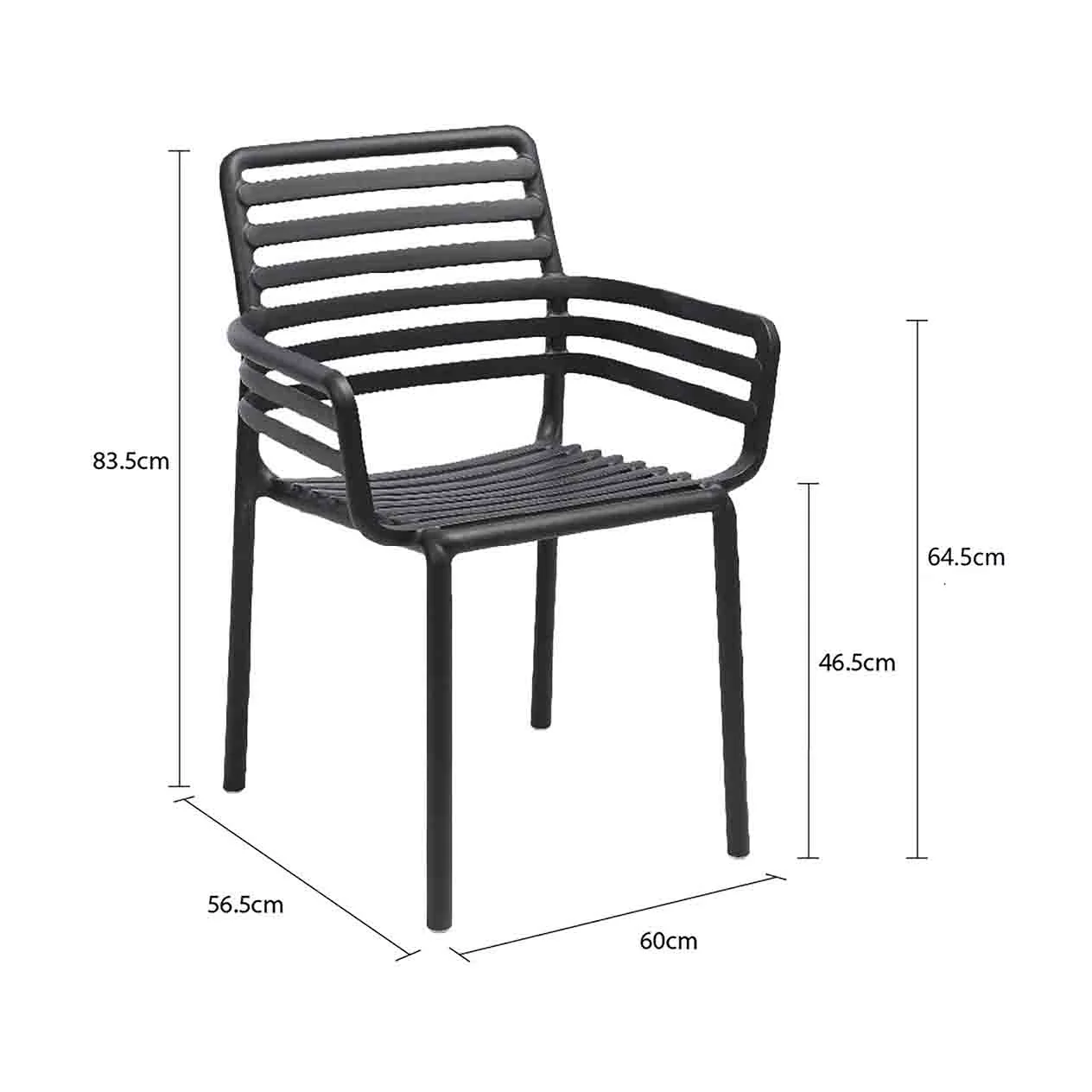 Nardi Doga Outdoor Resin Dining Armchair - Image 58
