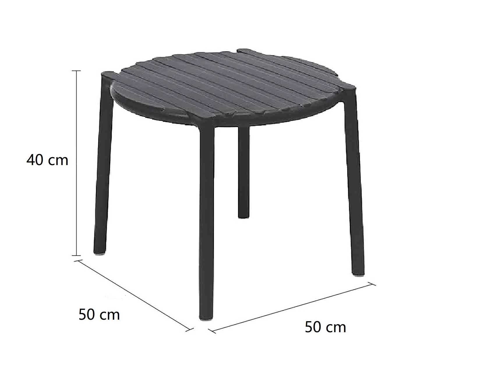 Nardi Doga Outdoor Resin Round Coffee Table 50 cm - Image 11