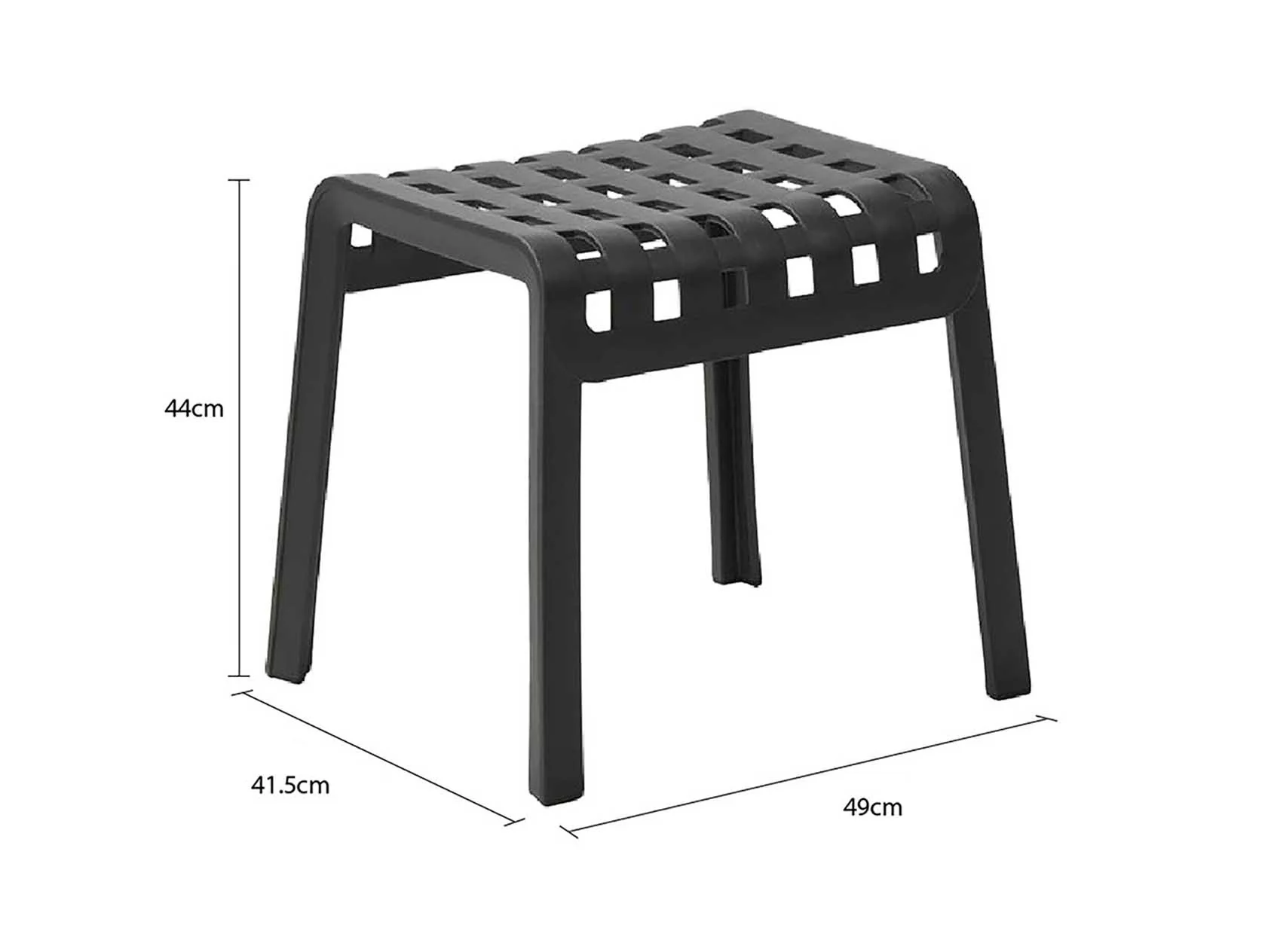 Nardi Folio Outdoor Resin Balcony Footstool - Image 11