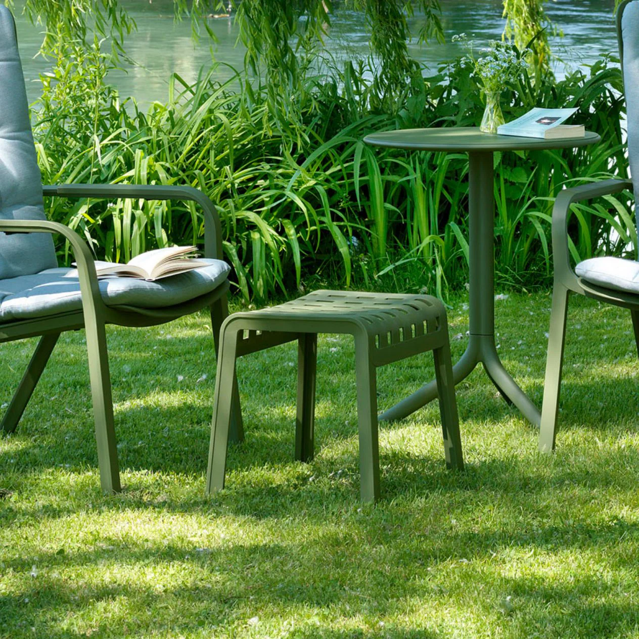 Nardi Folio Outdoor Resin Balcony Footstool - Image 4