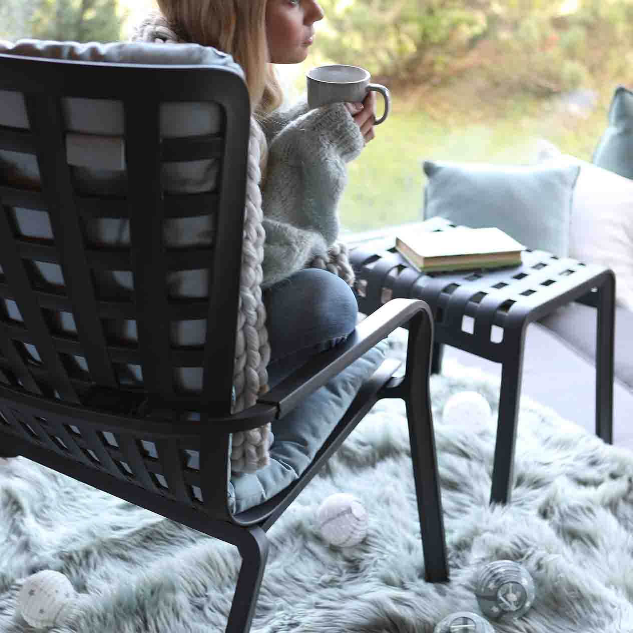 Nardi Folio Outdoor Resin Balcony Footstool - Image 5