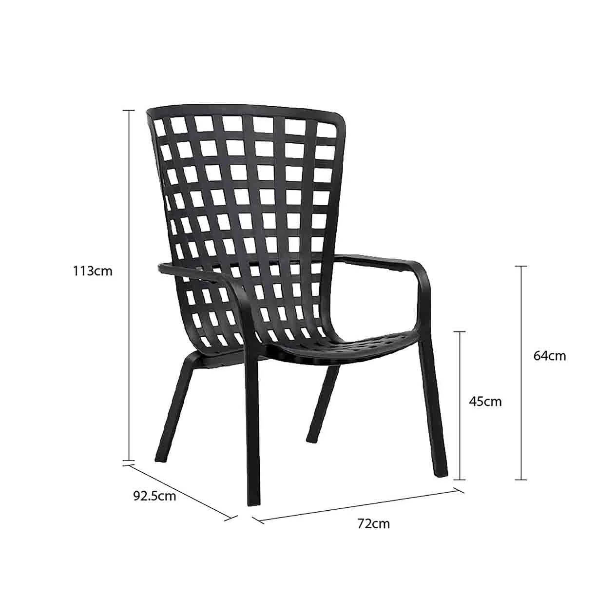 Nardi Folio Outdoor Resin Balcony Leisure Armchair - Image 24
