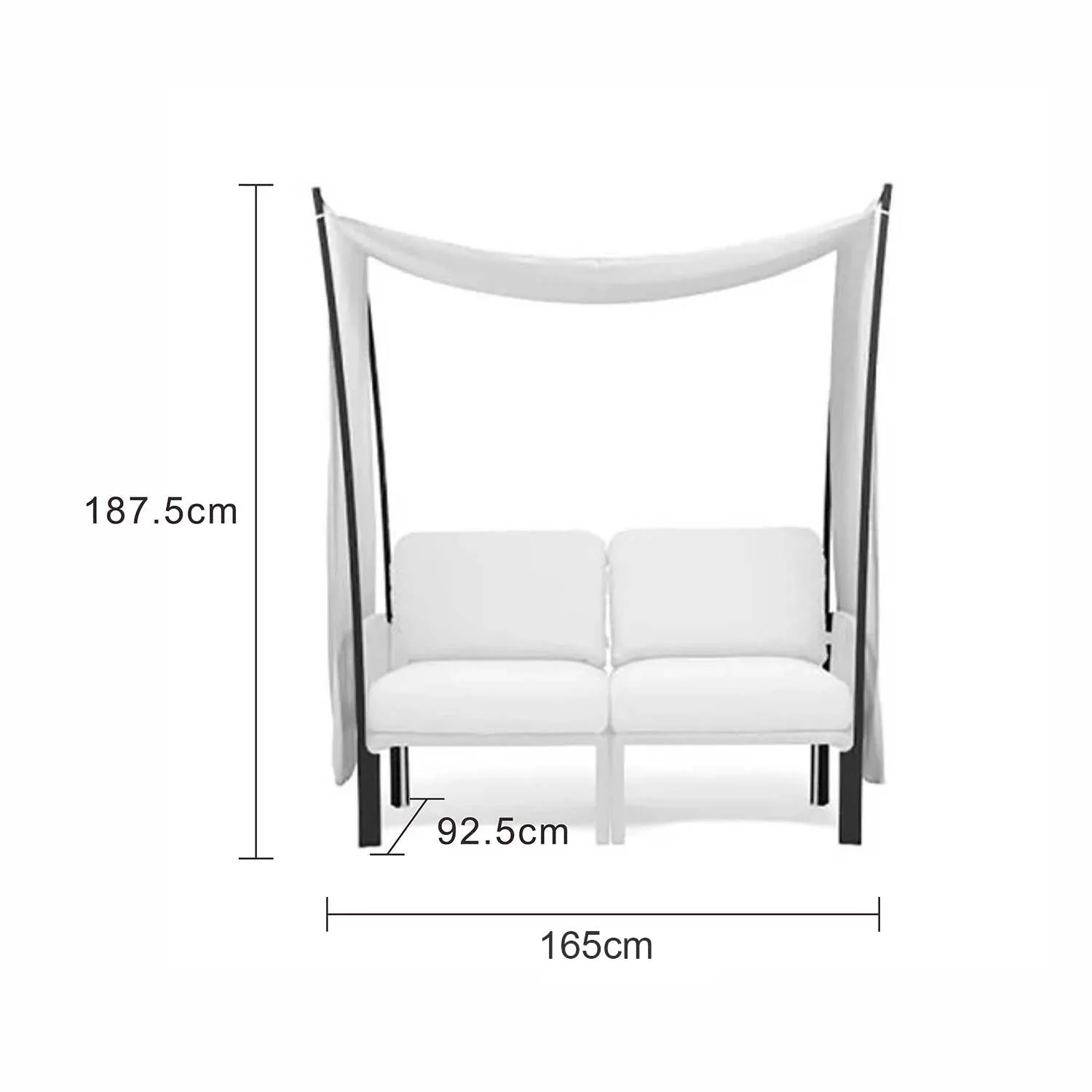 Nardi Komodo Outdoor Fabric Sunshade Only (for 2-Seater Lounge) - Image 4