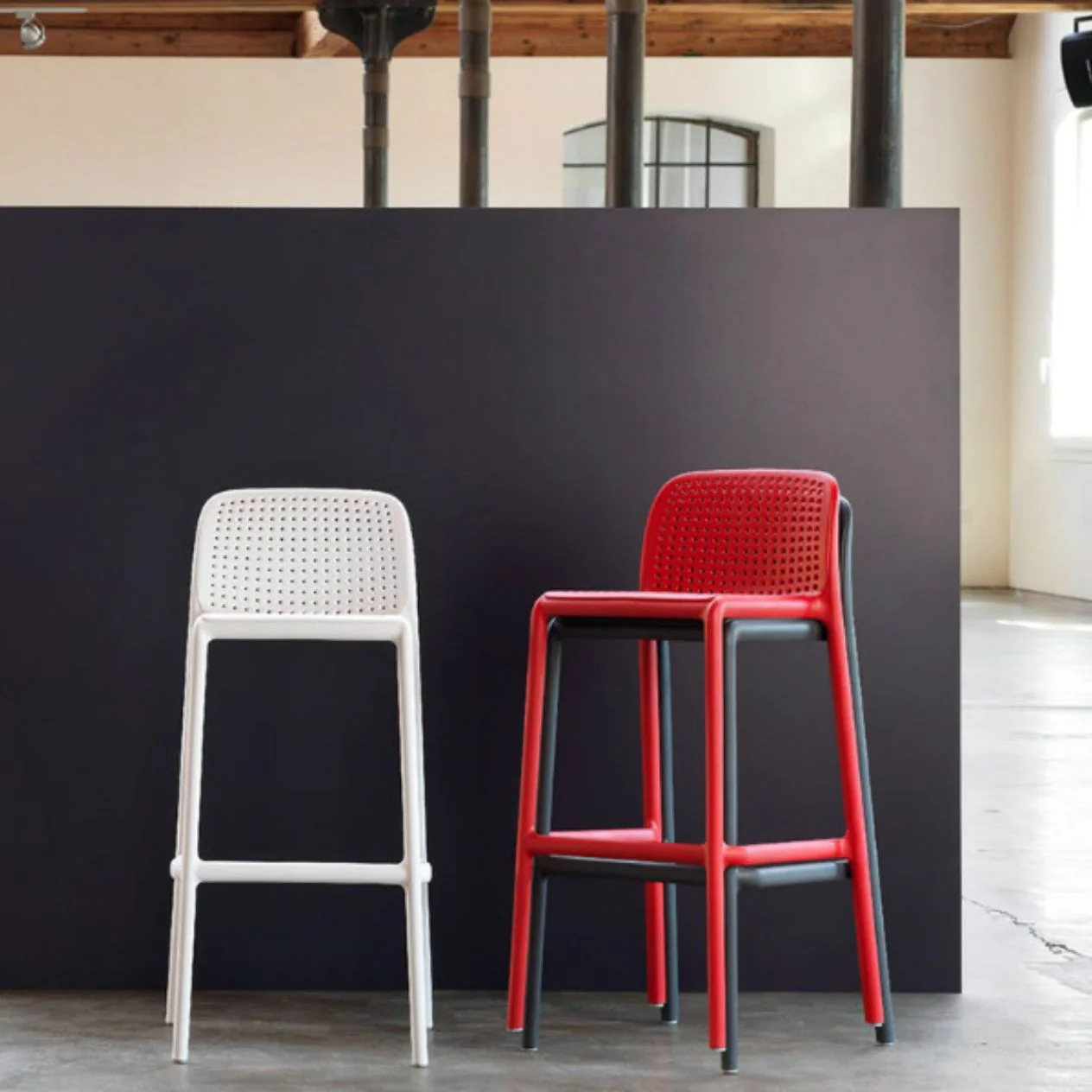 Nardi Lido Outdoor Resin Bar Stool - Image 4