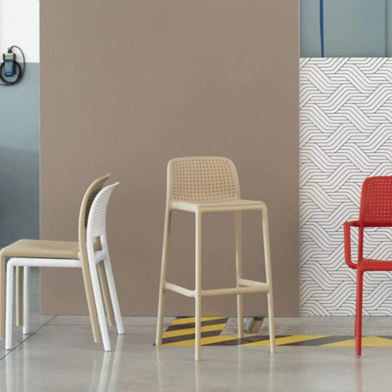 Nardi Lido Outdoor Resin Bar Stool - Image 8