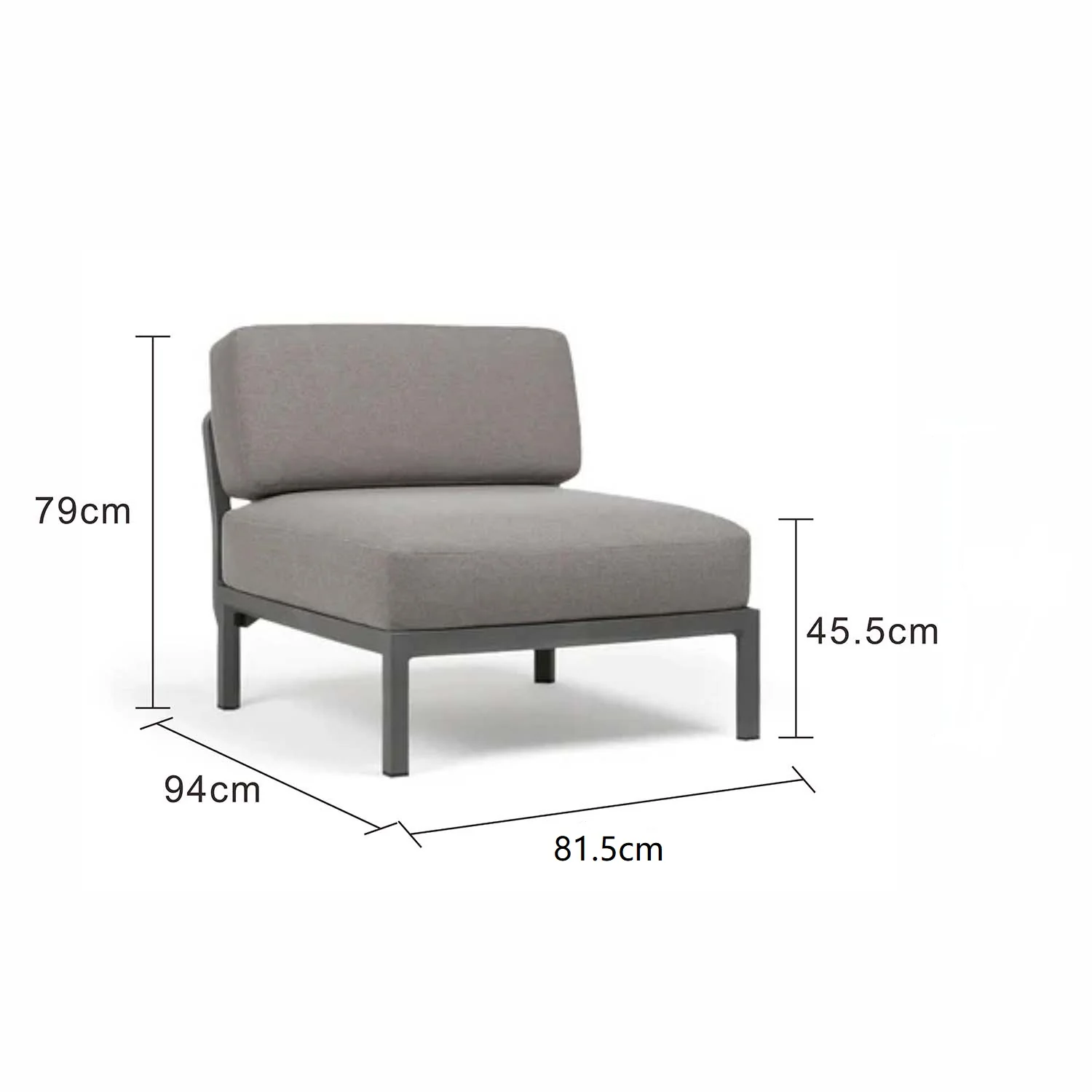 Nardi Maximo Outdoor Armless Chair - Image 14