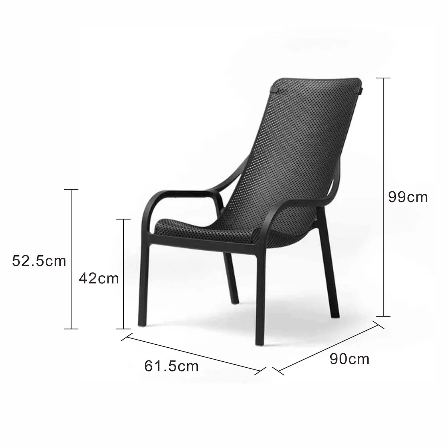 Nardi Net Outdoor Resin Balcony Lounge Chair - Image 24