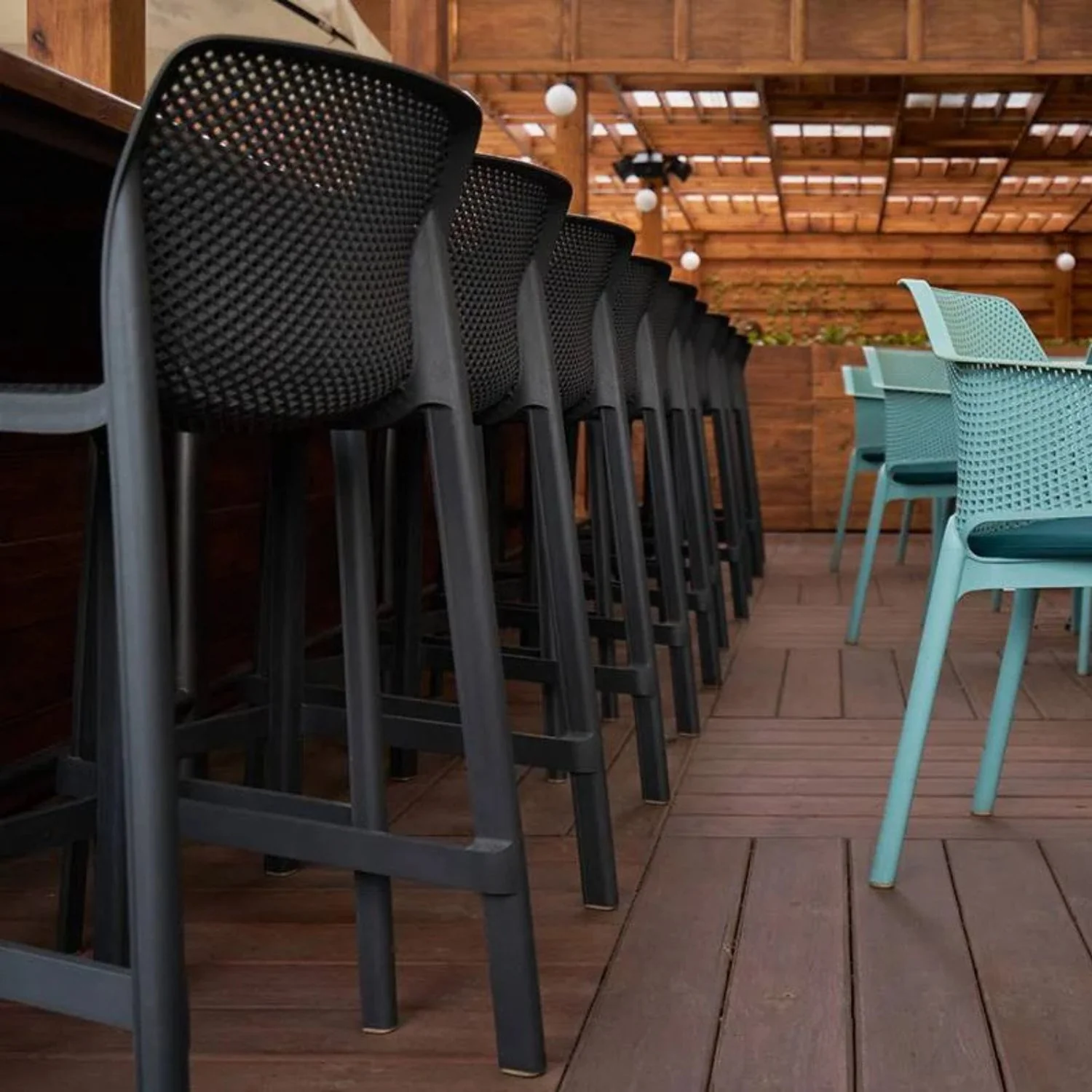 Nardi Net Outdoor Resin Bar Stool - Image 3