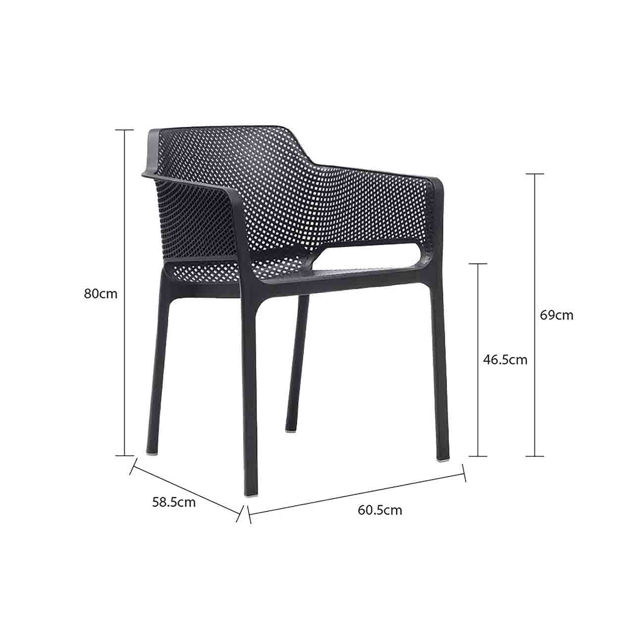 Nardi Net Outdoor Resin Dining Chair - Image 71