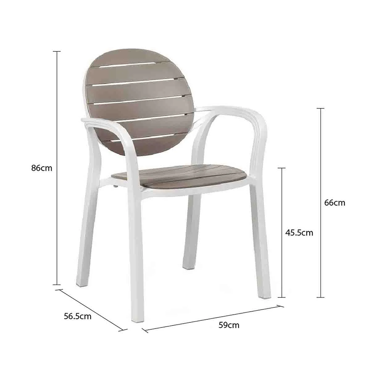 Nardi Palma Outdoor Resin Dining Chair - Image 12