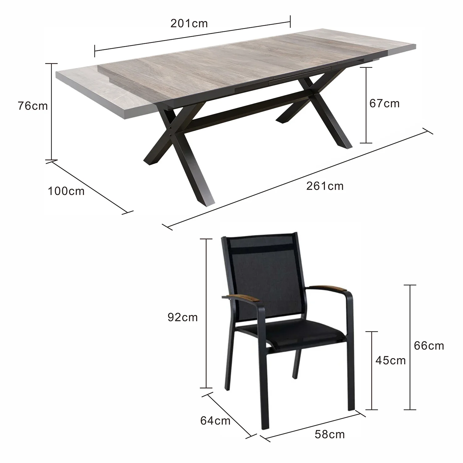 Clifton Table Cosmo Chair Outdoor Dining Setting - Image 3