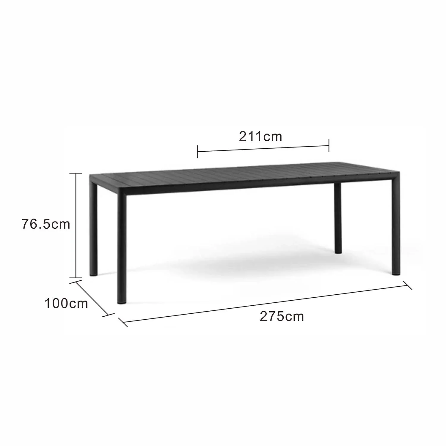 Nardi Tevere Outdoor Resin Extension Dining Table 211/275x100 cm - Image 24