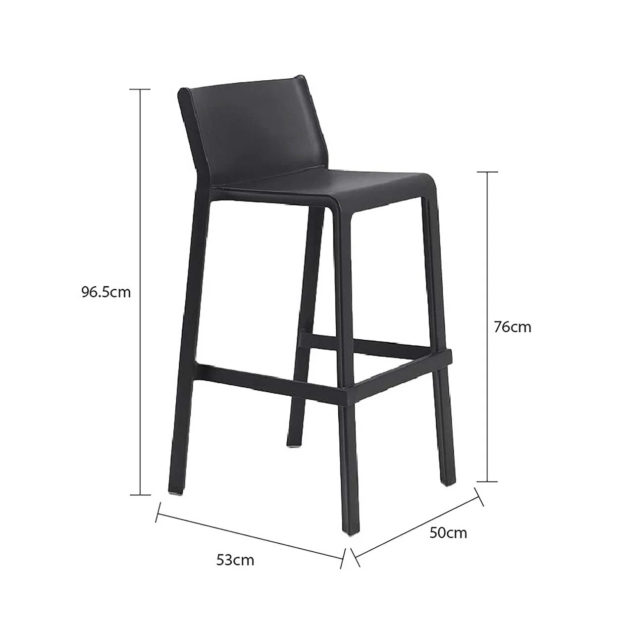 Nardi Trill Outdoor Resin Bar Stool - Image 13