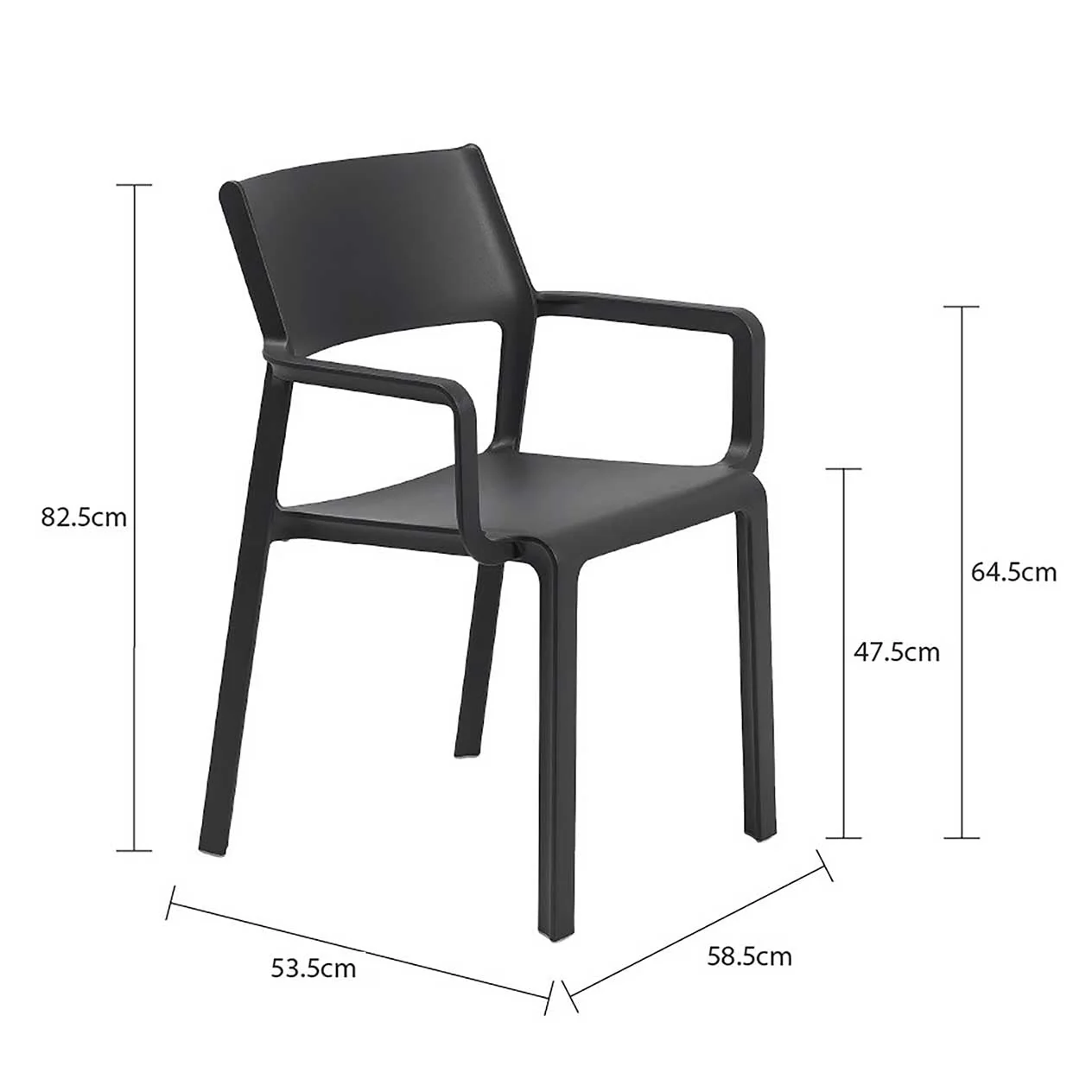 Nardi Trill Outdoor Resin Dining Armchair - Image 19