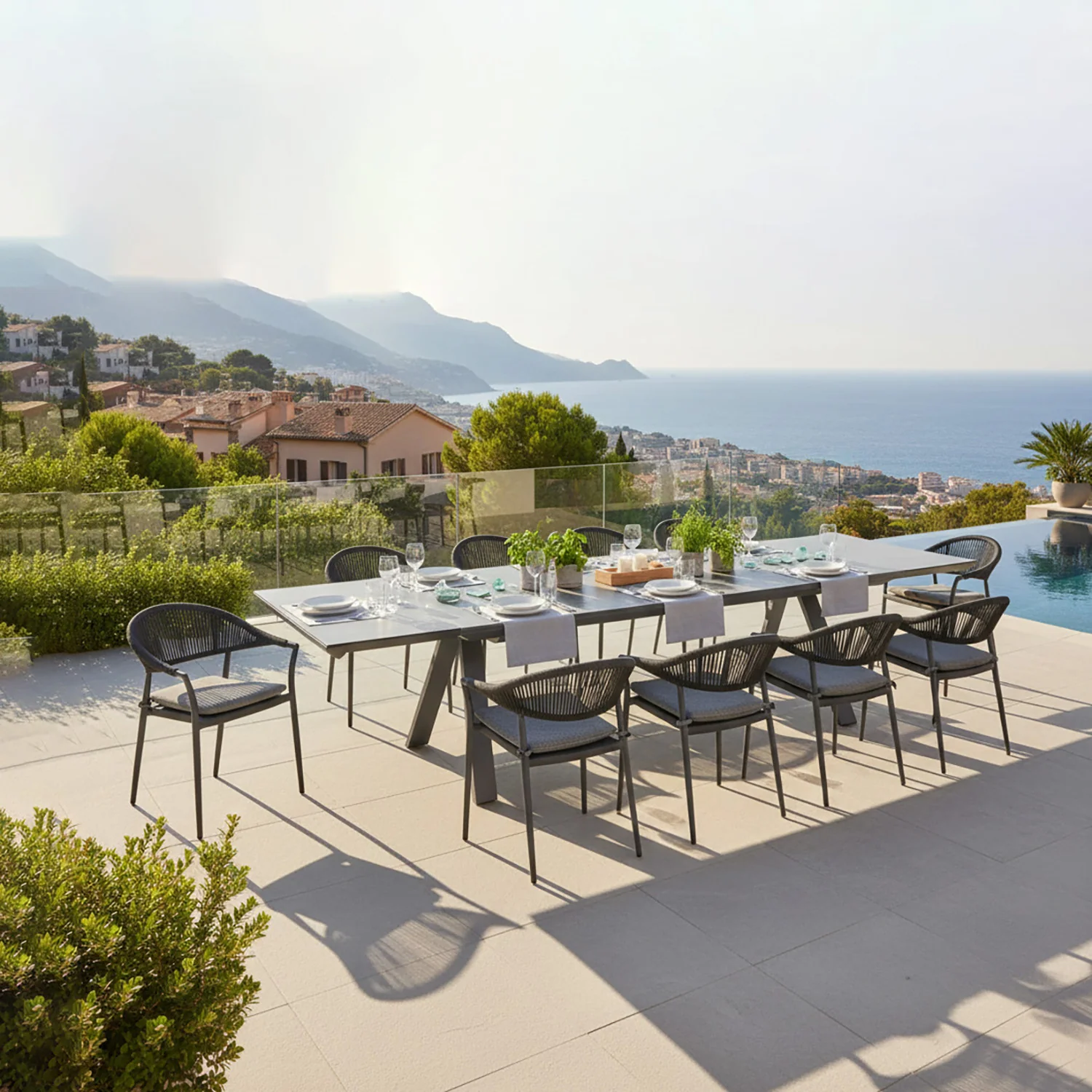 Neverland II Extension Table Windsor Chair Outdoor Dining Setting - Image 5