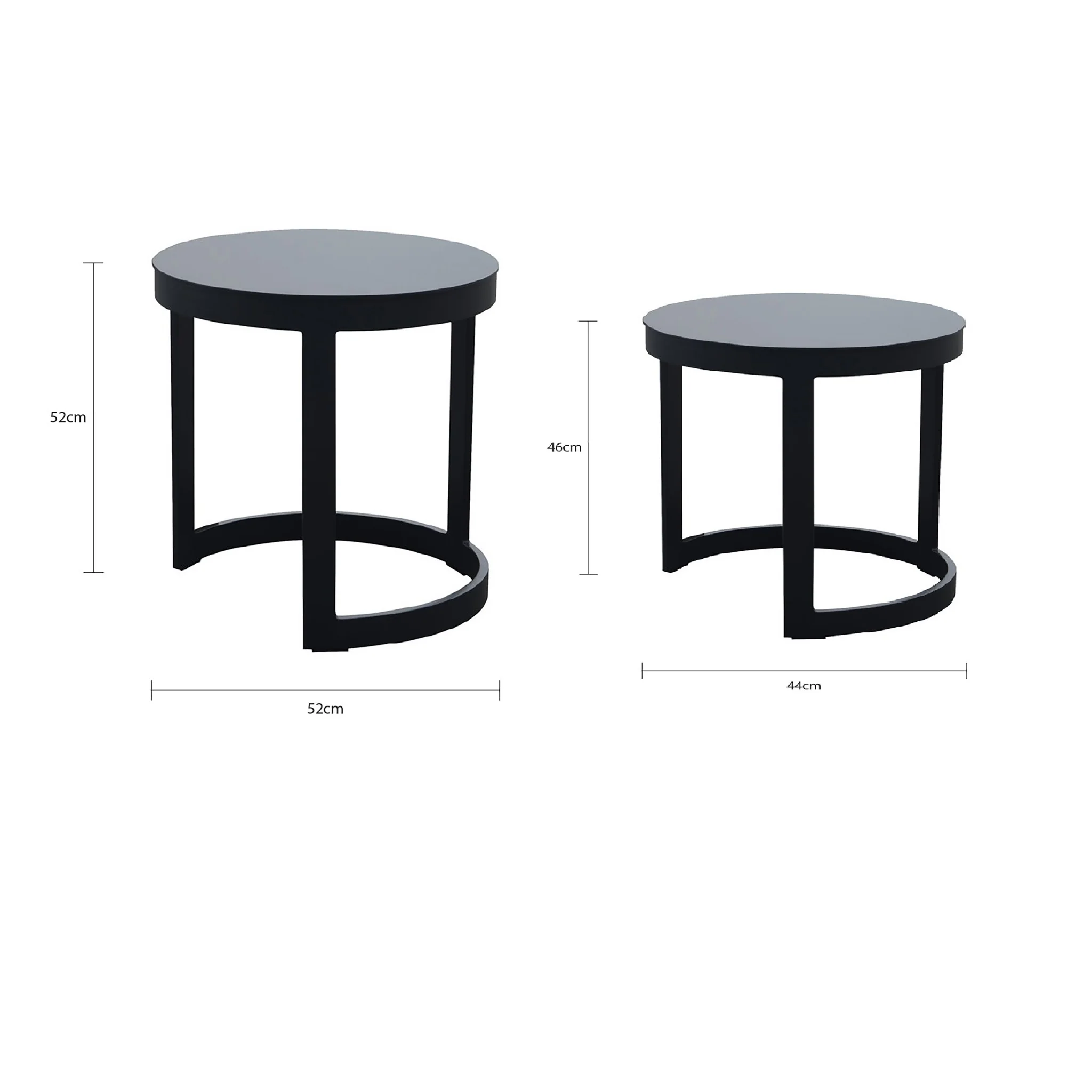 Neverland Outdoor Aluminium Round Side Table 2 Pcs Setting - Image 10