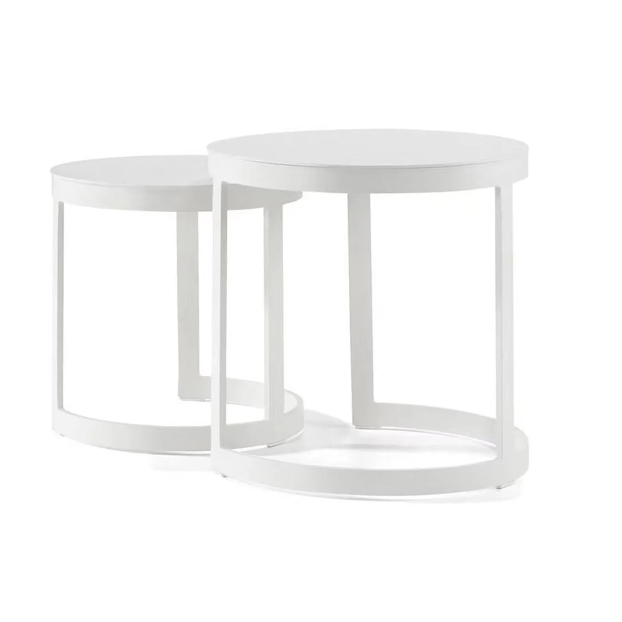 Neverland Outdoor Aluminium Round Side Table 2 Pcs Setting - Image 5