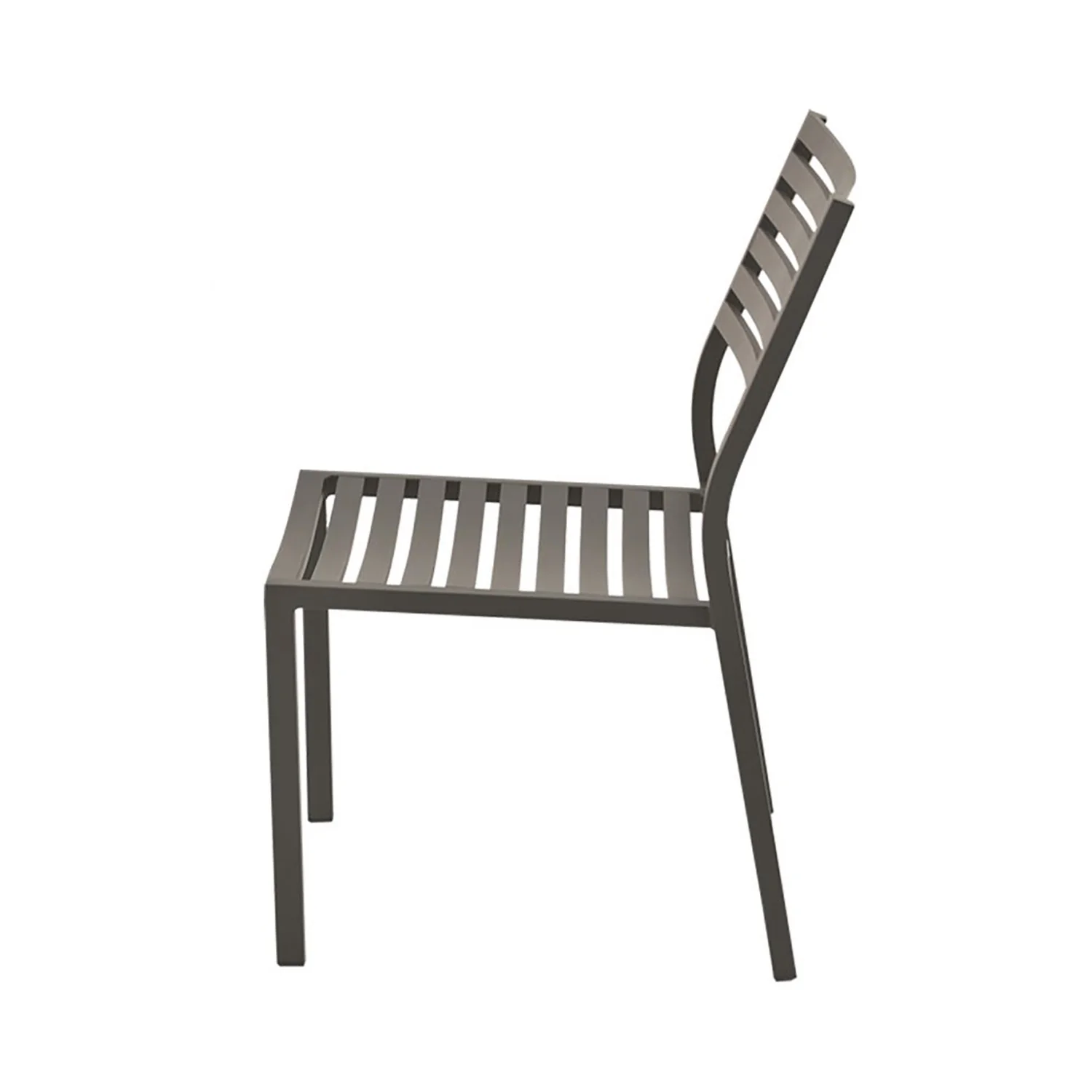 Coda Aluminium Outdoor Dining Armless Chair - Image 3