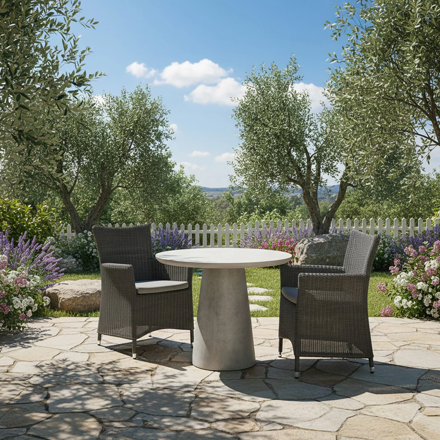 Nikita Table Liberty Chair Outdoor Dining Setting - Image 2