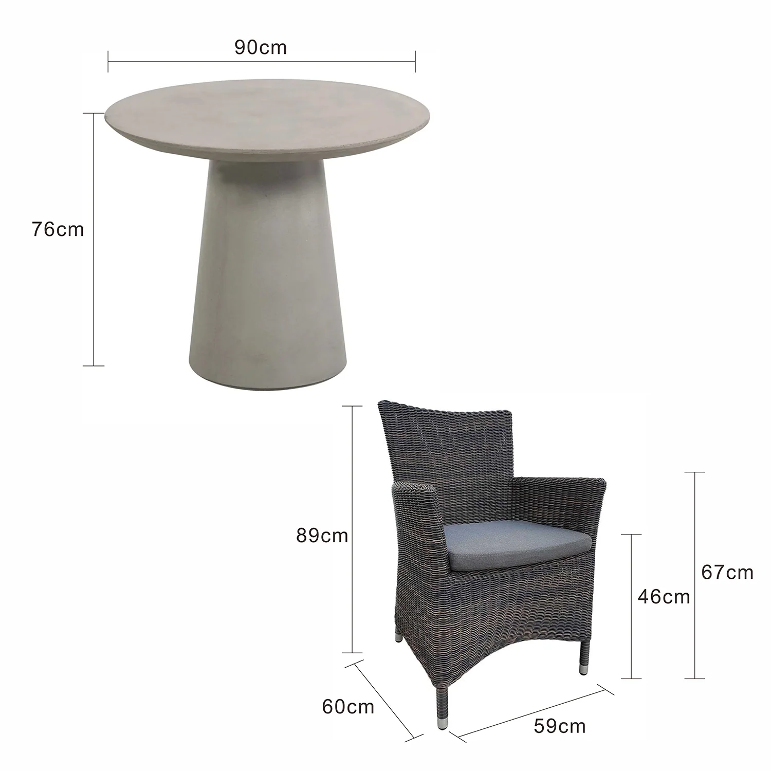 Nikita Table Liberty Chair Outdoor Dining Setting - Image 7