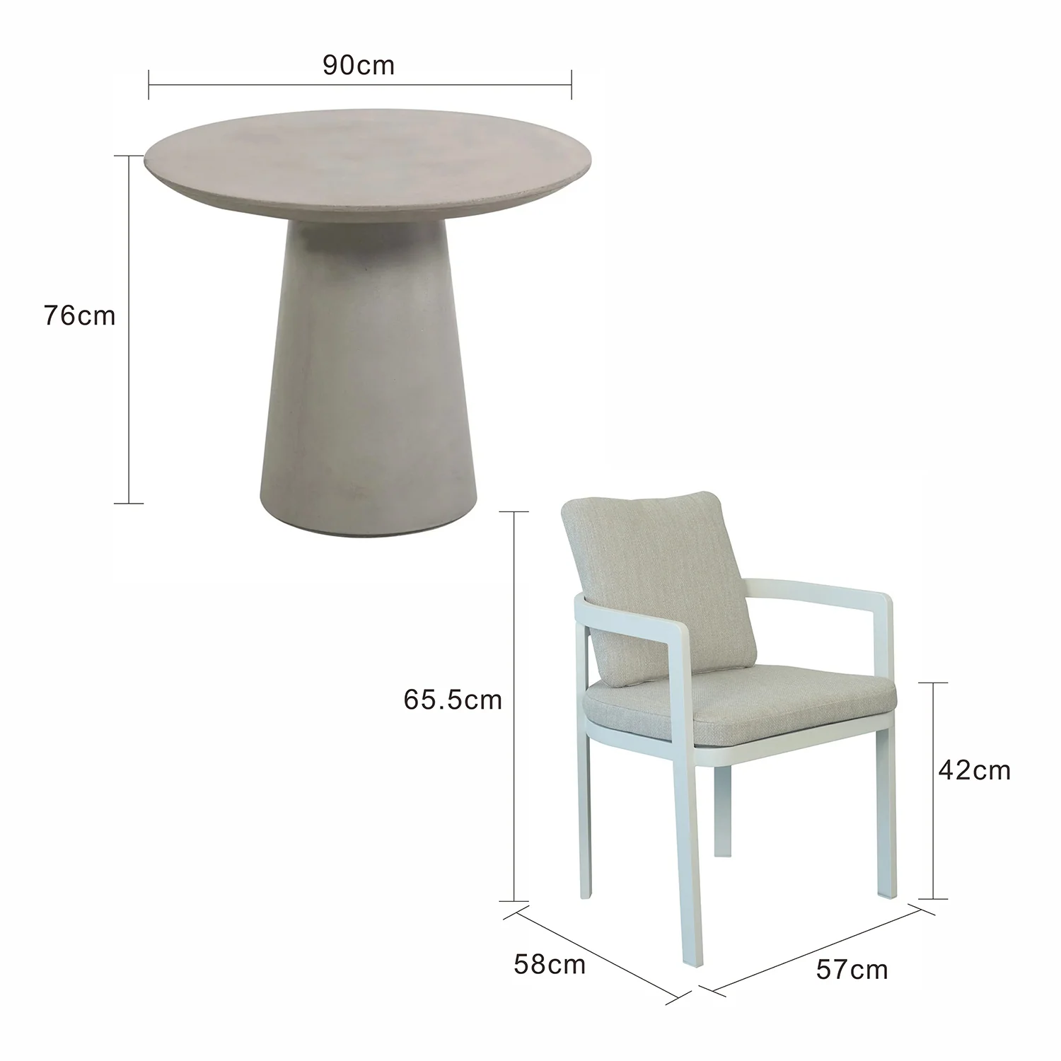 Nikita Table Tampa Chair Outdoor Dining Setting - Image 7
