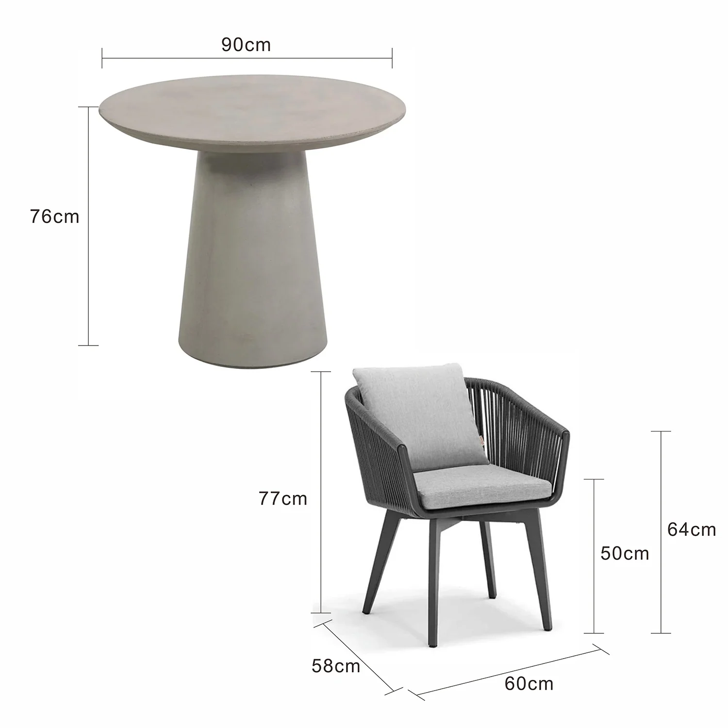 Nikita Table Truro Chair Outdoor Dining Setting - Image 8