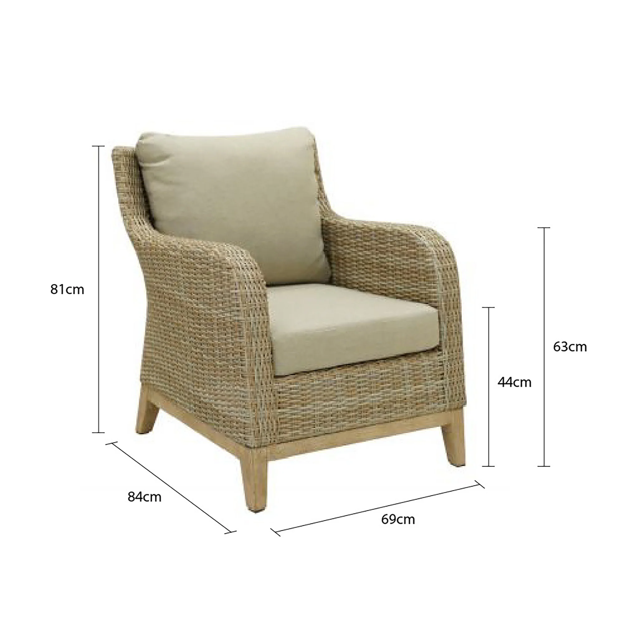Noosa Outdoor Wicker Armchair - Image 8