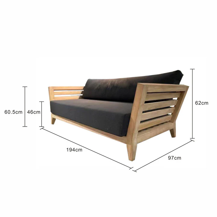 Ottawa II 3 Seater Outdoor Teak Lounge - Image 11