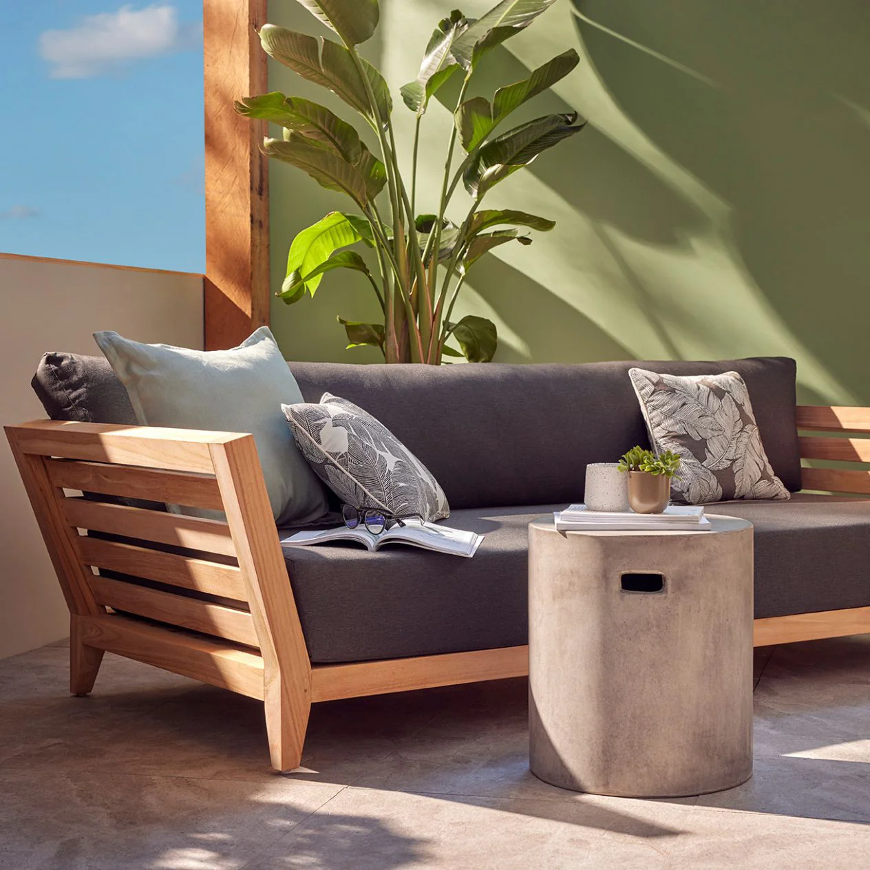 Ottawa II 3 Seater Outdoor Teak Lounge - Image 3