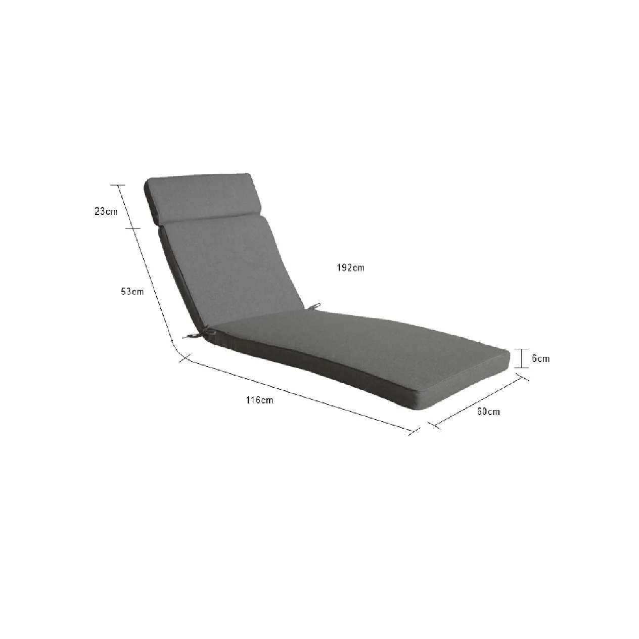 Outdoor Sunlounger Cushion - Image 12