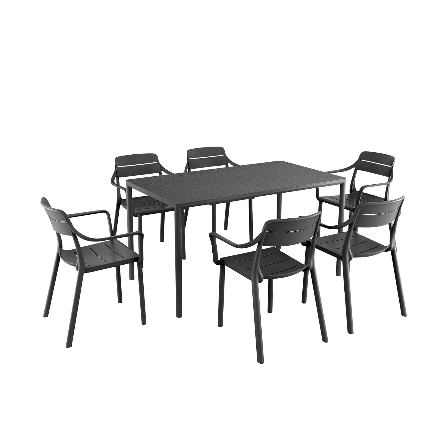 Nardi Piave 139 cm Table Cassia Armchair Outdoor Dining Setting - Image 4