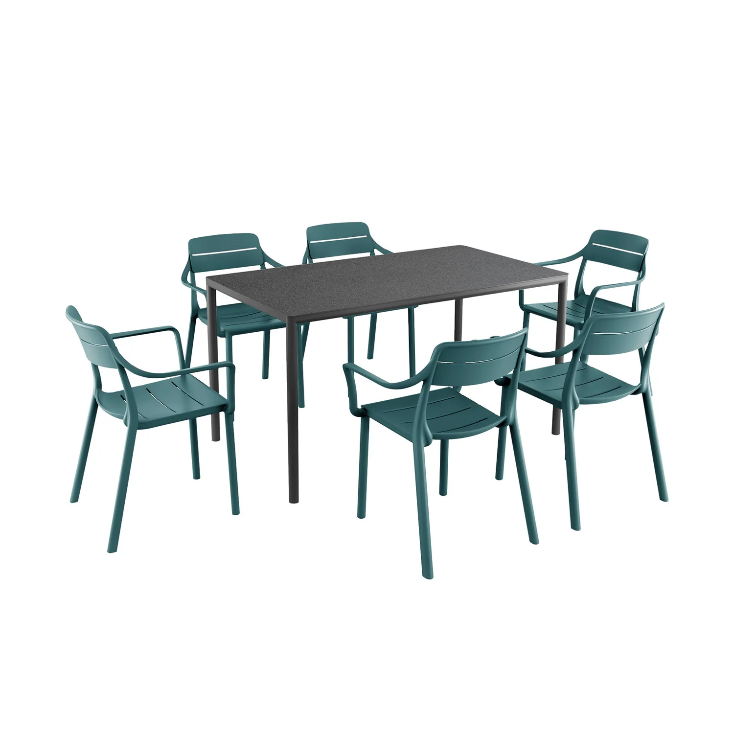Nardi Piave 139 cm Table Cassia Armchair Outdoor Dining Setting - Image 5