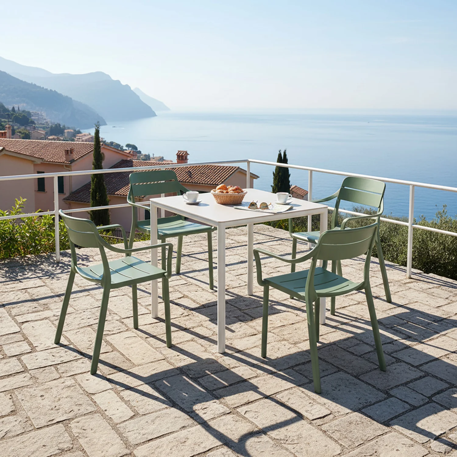 Nardi Piave 79 cm Table Cassia Armchair Outdoor Dining Setting - Image 3