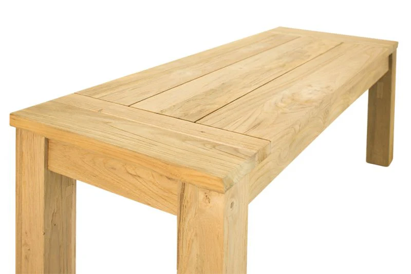 Polly Outdoor Recycled Teak Bench 110 cm - Image 3